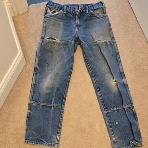 Men's Blue Distressed Jeans